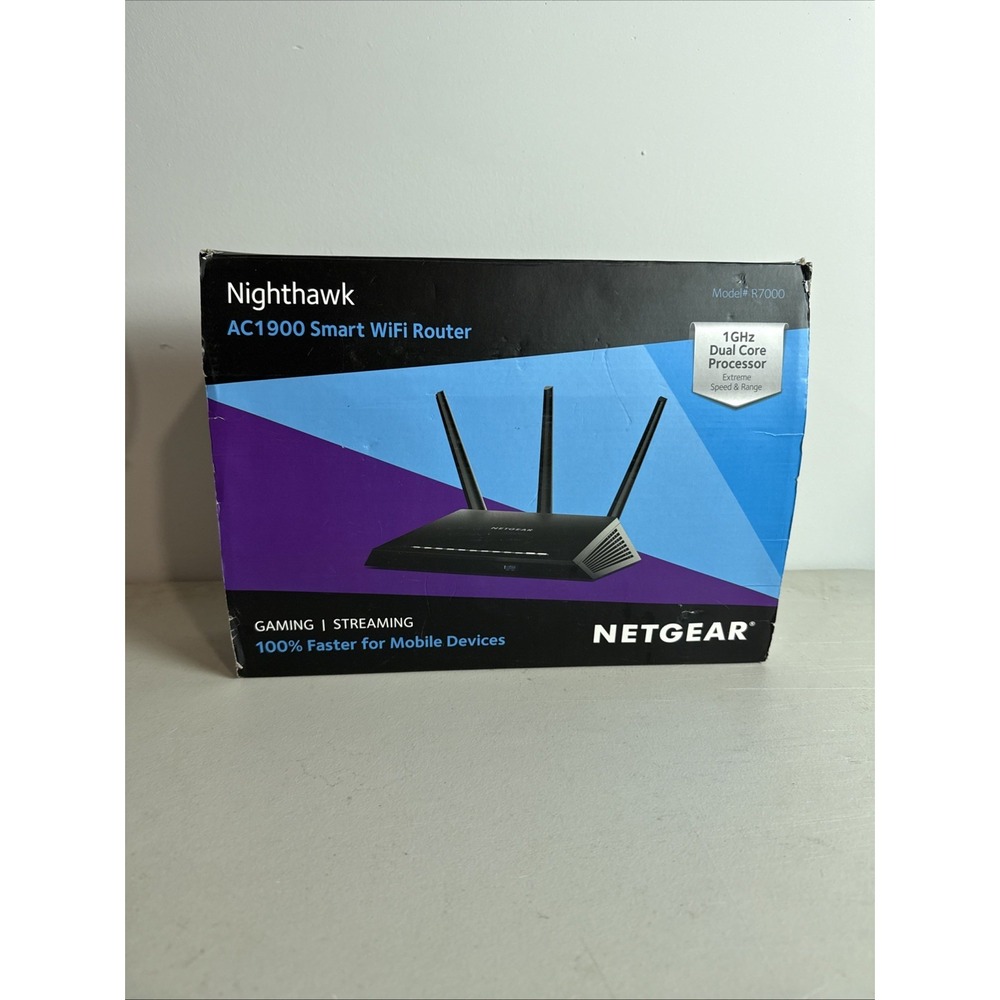 NETGEAR Nighthawk R7000 Smart WiFi Wireless Router AC1900 Gaming Streaming - Picture 13 of 16